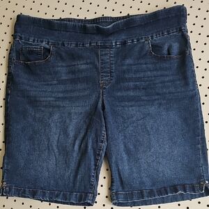 Gloria Vanderbilt Amanda Denim Bermuda Pull On Shorts Sz 20w